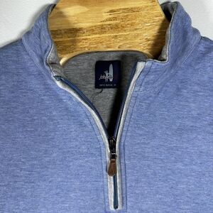 Johnnie O Mens 1/4 Zip Pullover Sweater Laguna Blue Size Large